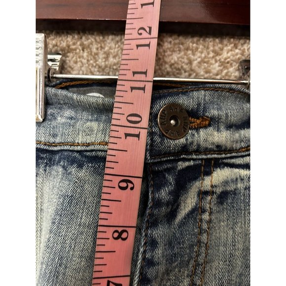 AHP Another Hype Piece Men's Mid Rise Light Wash Denim Patchwork Jeans Sz 38X33 - Picture 5 of 7